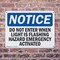Signmission Do Not Enter When Light Is Flashing Hazmat OSHA Notice Sign, Plastic, 14in W x 10in L, 2PK OS-2PACK-NS-P-1014-L-11248 - alternate 7